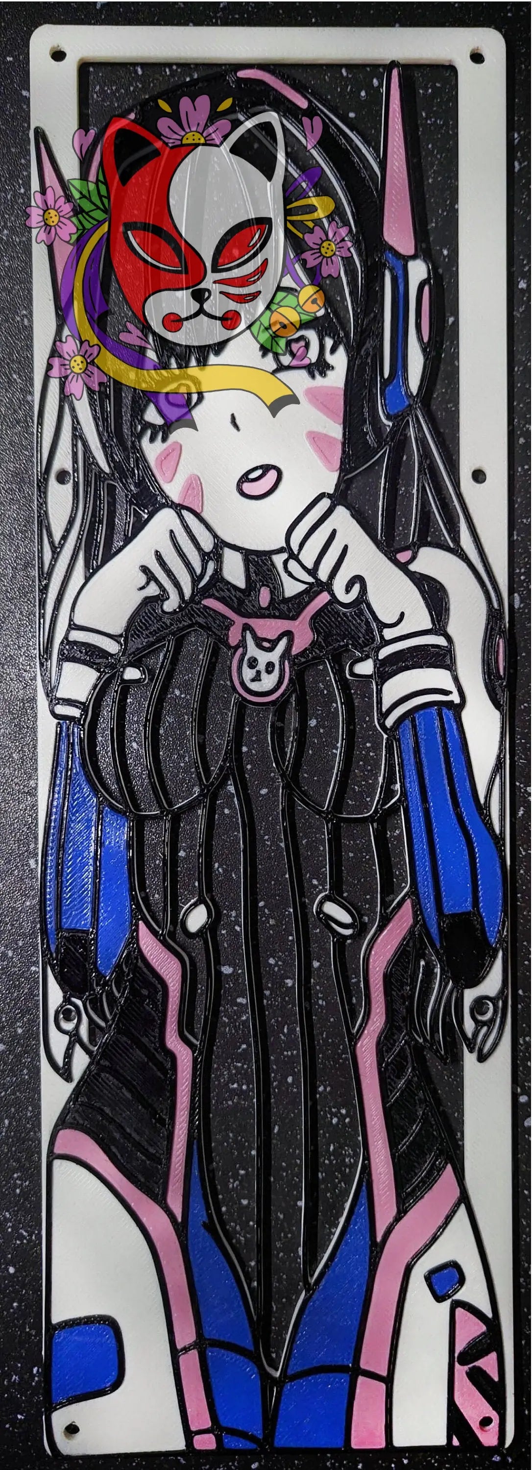 Step up your PC aesthetics with a custom 3D-printed D.Va Fan Cover – a must-have for any D.Va fan!