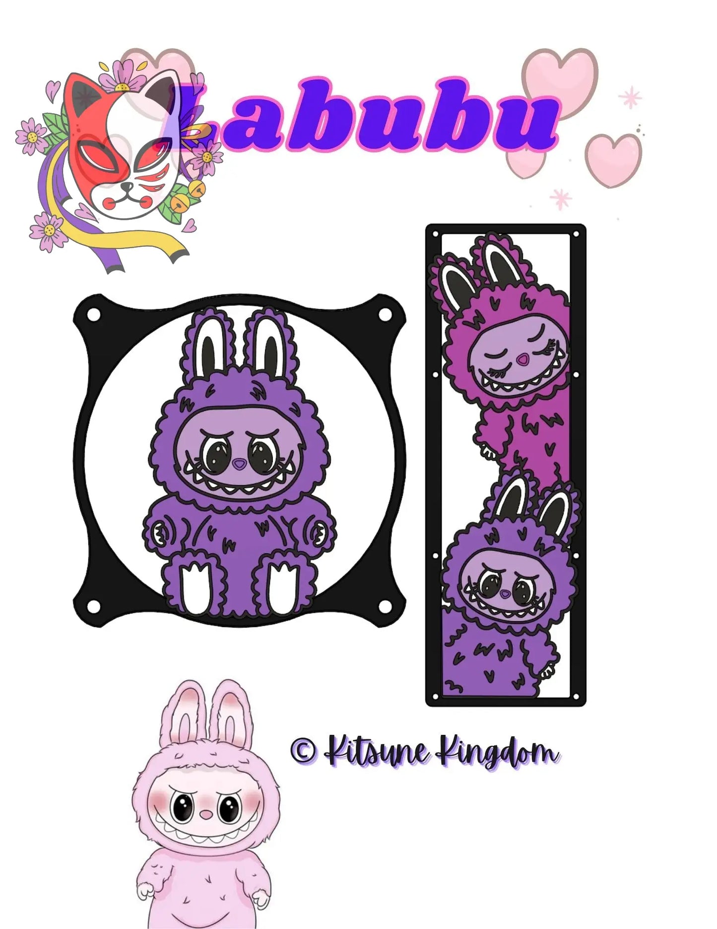 Cute Creature Fan Shroud for PC Fans | 120mm 140mm | 360mm 420mm Radiator Cover | Kawaii PC Mod | Aesthetic Gaming Setup | Custom PC Decor