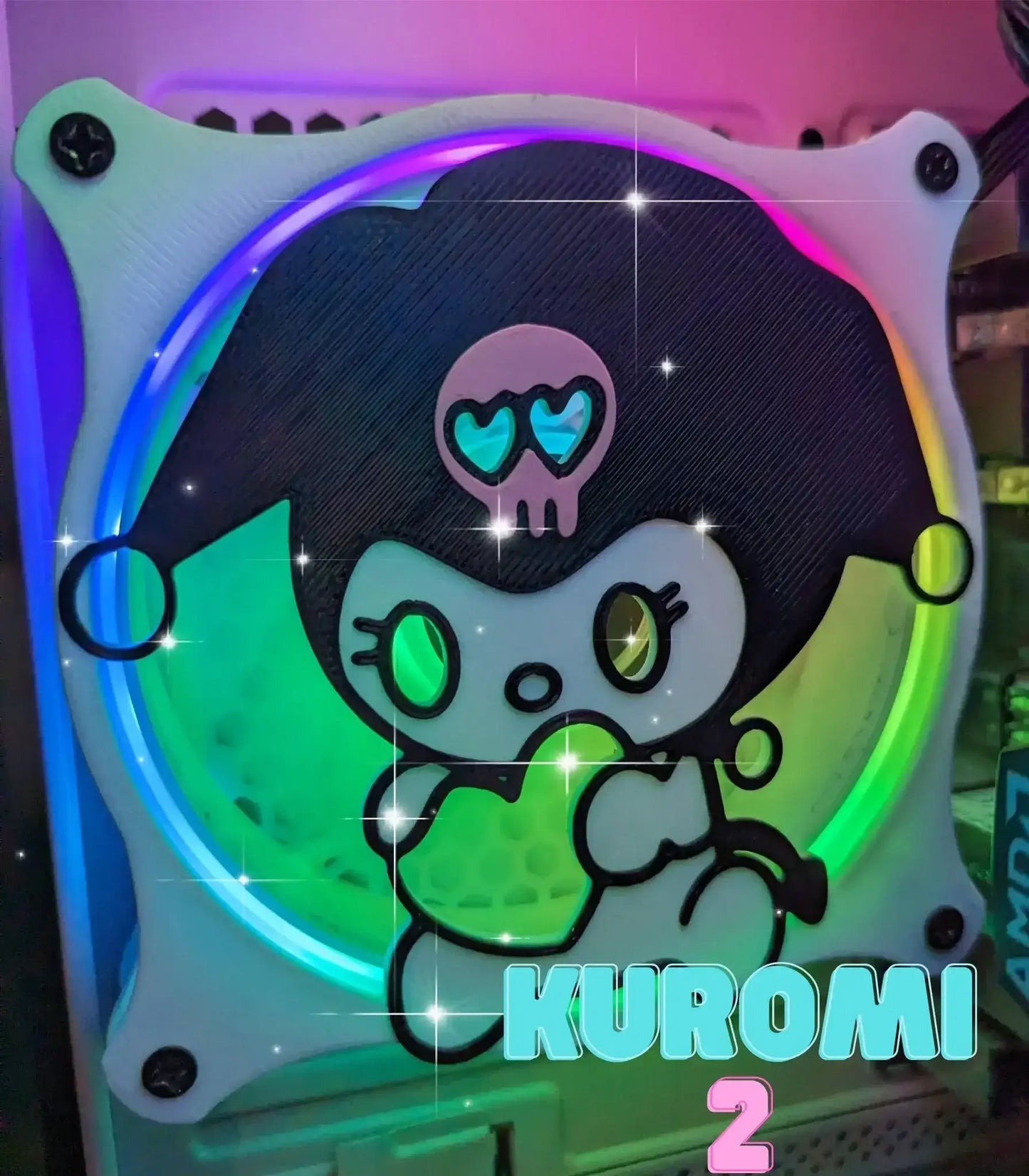 Adorable PC Fan Cover featuring Hello Kitty, Kuromi, Cinnamoroll & more - Stay cool in cute style! - Kitsune Kingdom