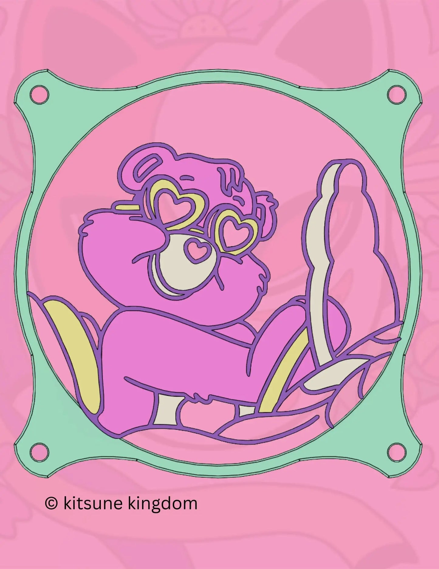Adorable PC Fan Cover featuring Carebears - Stay cool in cute style!