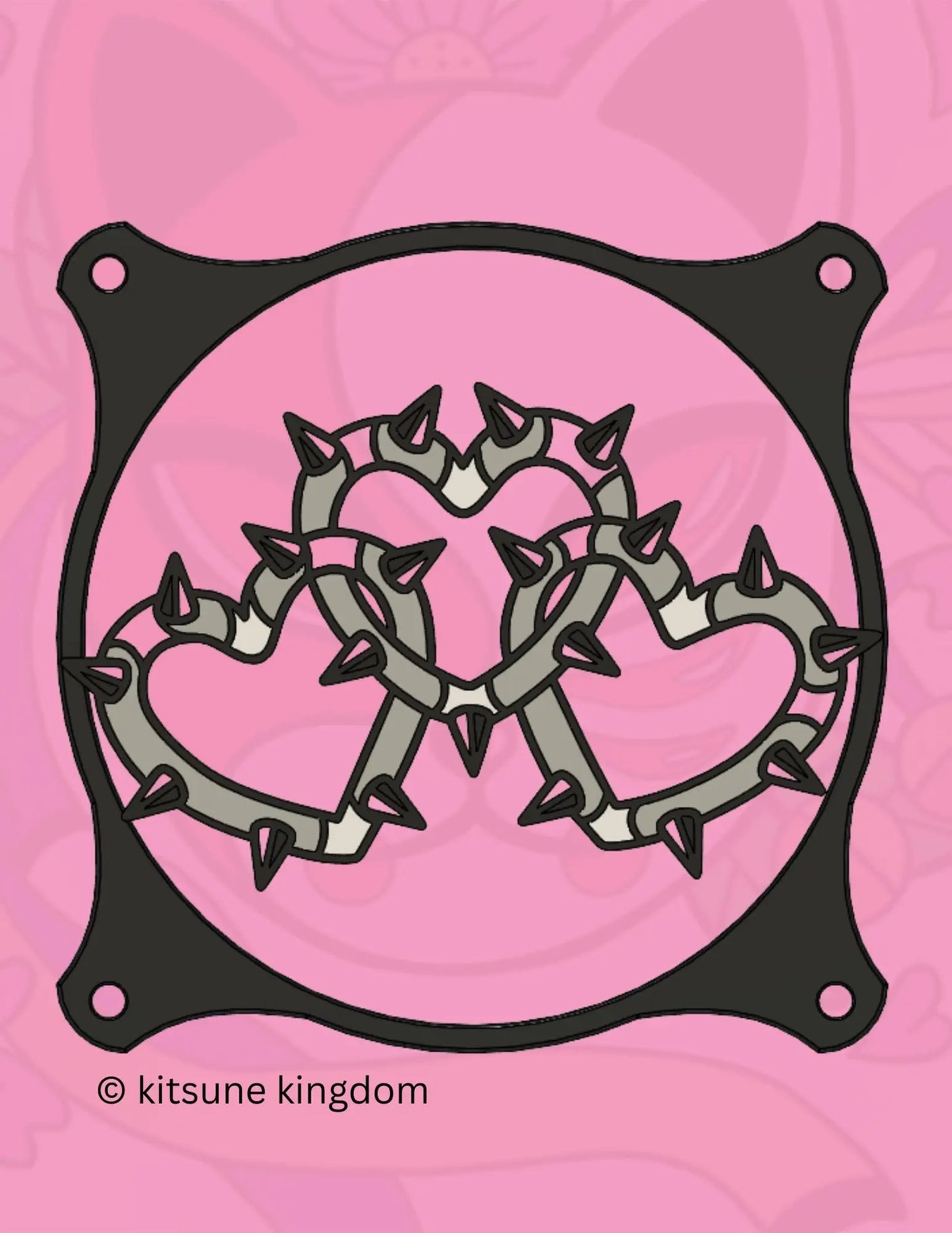 Chrome Spikey Heart Collection
