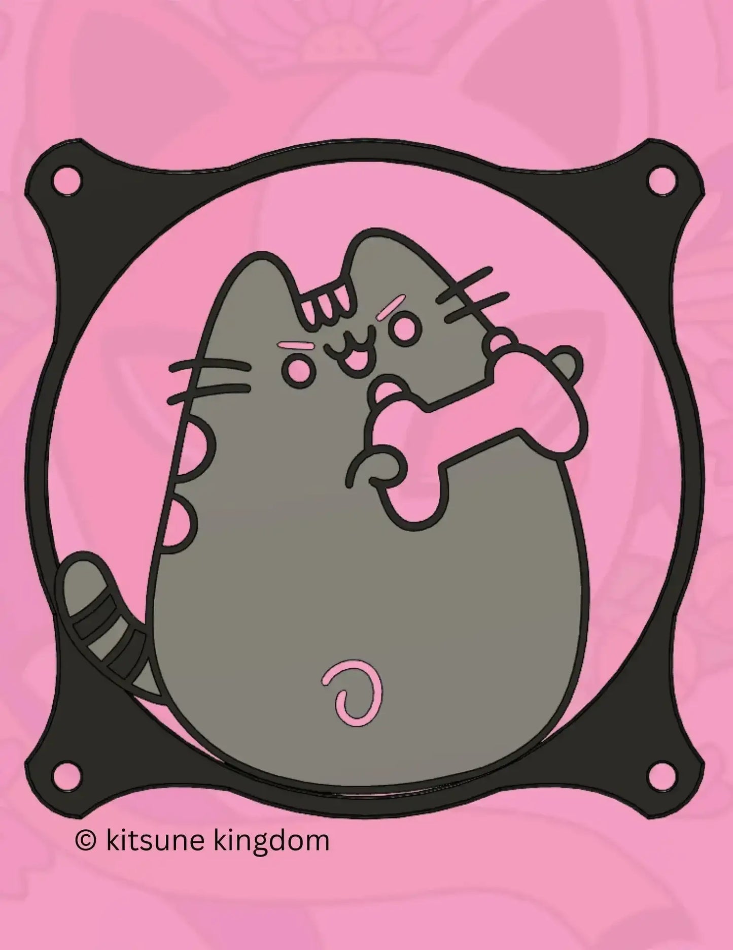 Pusheen PC Fan Covers Set - 120mm & 140mm - Customizable - Kitsune Kingdom