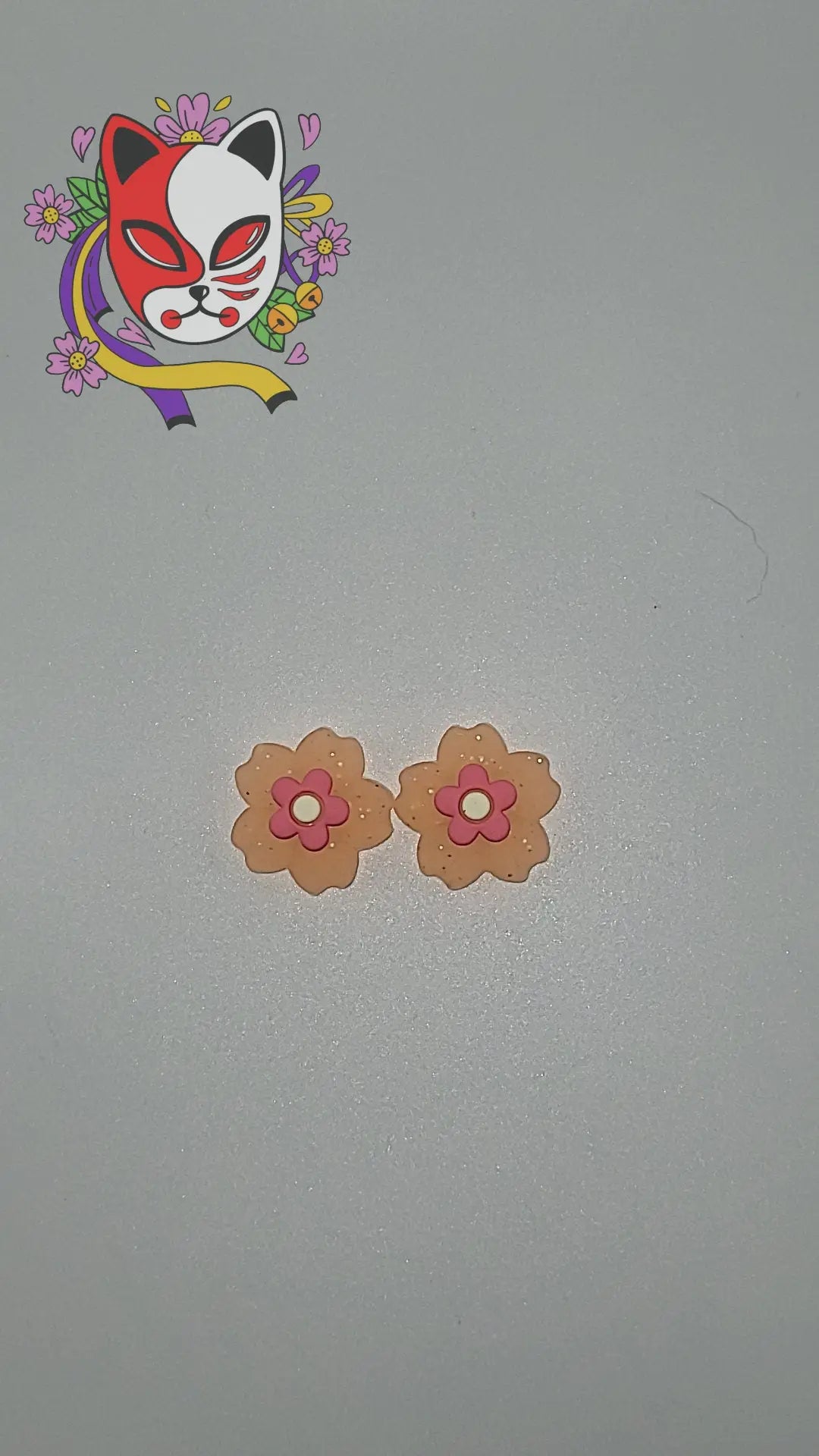 Sparkly Flower Thumb Grips
