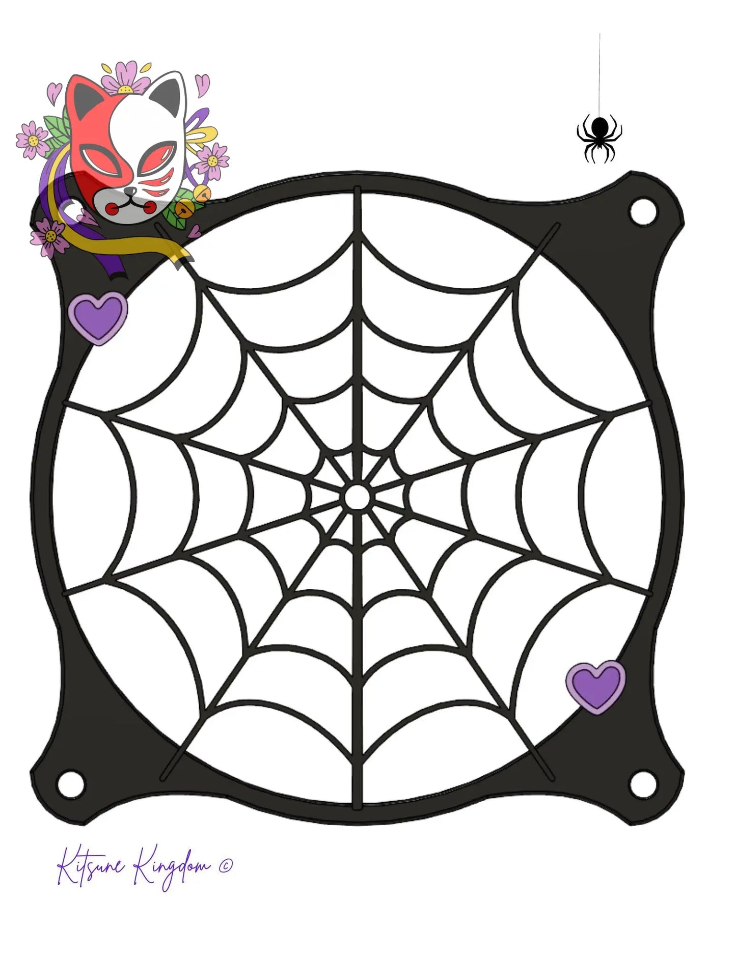 Itsy Bitsy Spider Collection - Spider Web Inspired PC Fan Shroud Set | Custom 120mm, 140mm Fan Shroud | Unique Gaming PC Modding Accessory