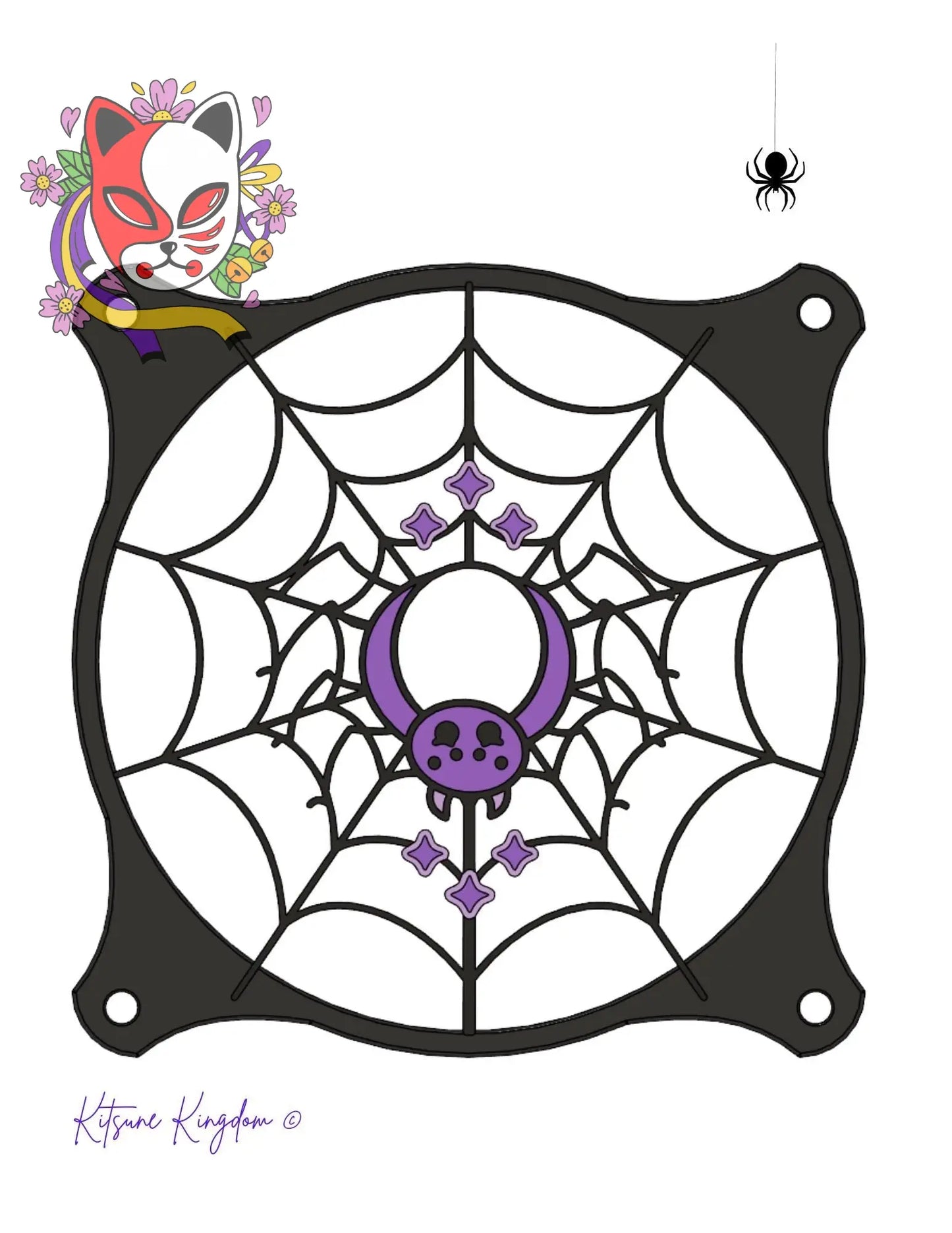 Itsy Bitsy Spider Collection - Spider Web Inspired PC Fan Shroud Set | Custom 120mm, 140mm Fan Shroud | Unique Gaming PC Modding Accessory