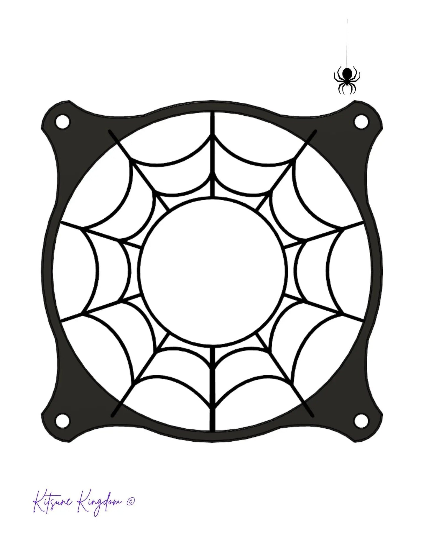 Itsy Bitsy Spider Collection - Spider Web Inspired PC Fan Shroud Set | Custom 120mm, 140mm Fan Shroud | Unique Gaming PC Modding Accessory