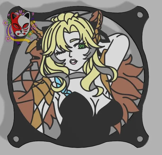 Xilonen Collection PC Fan Covers | Decorative Fan Shrouds by Kitsune Kingdom | Custom Fan Grills for Aesthetic Gaming Setups