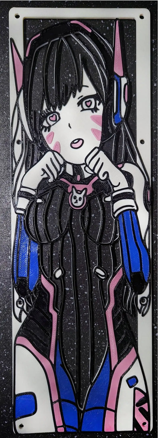 3D-Printed D.Va PC Fan Cover: Anime-Inspired Aesthetics