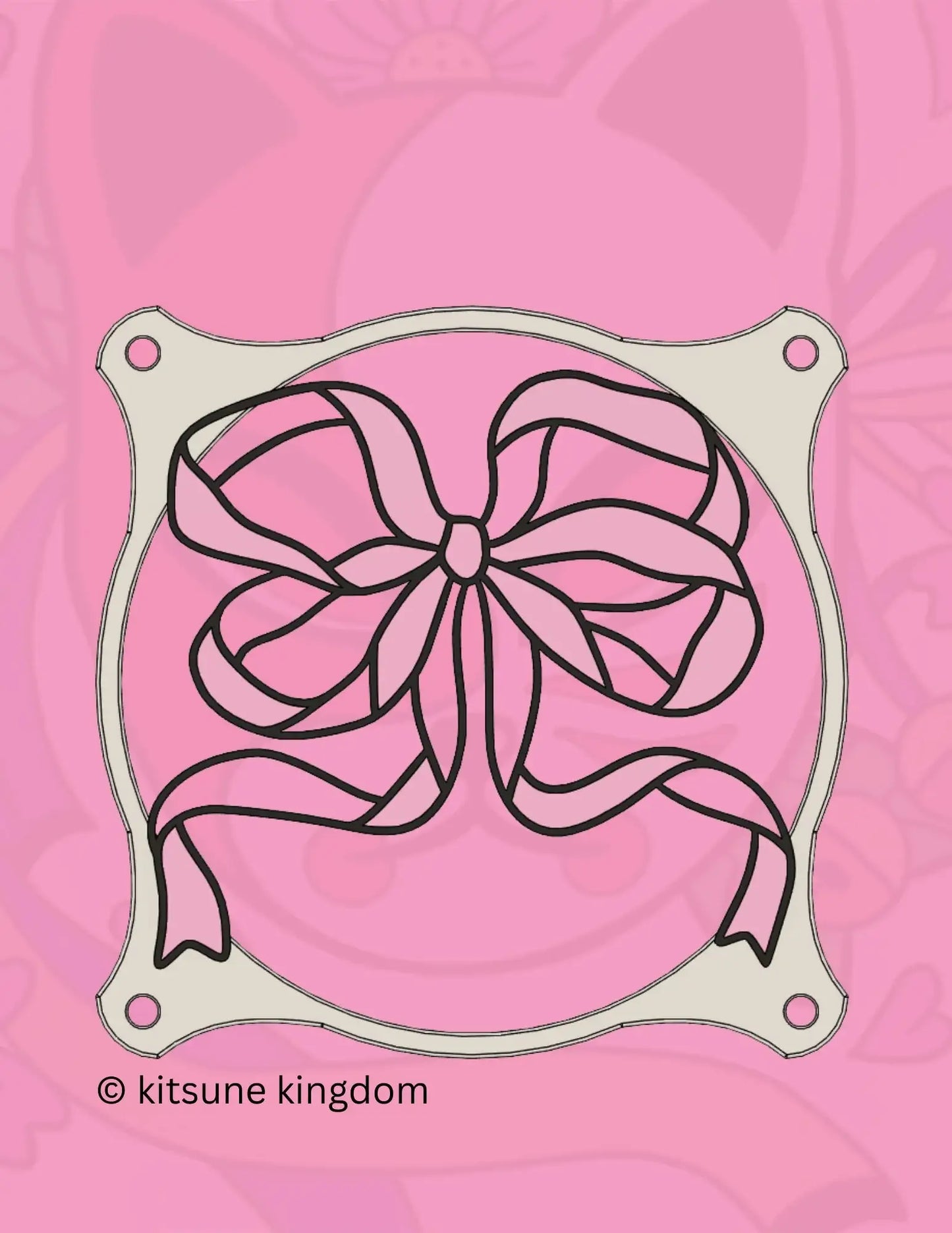 Elegant Ribbon PC Fan Cover: Stylish Computer Case Decor for Custom Builds and Aesthetic Setups