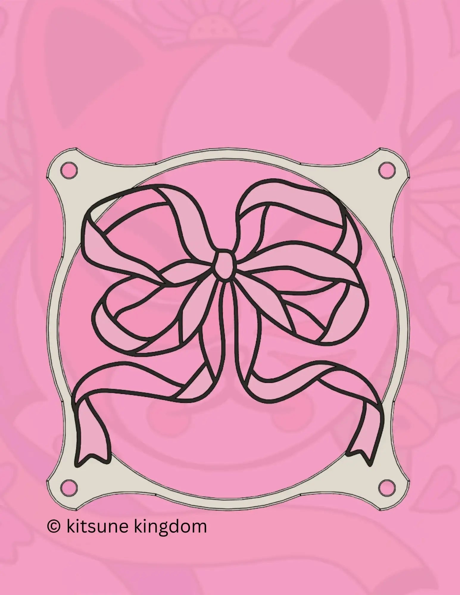 Elegant Ribbon PC Fan Cover: Stylish Computer Case Decor for Custom Builds and Aesthetic Setups
