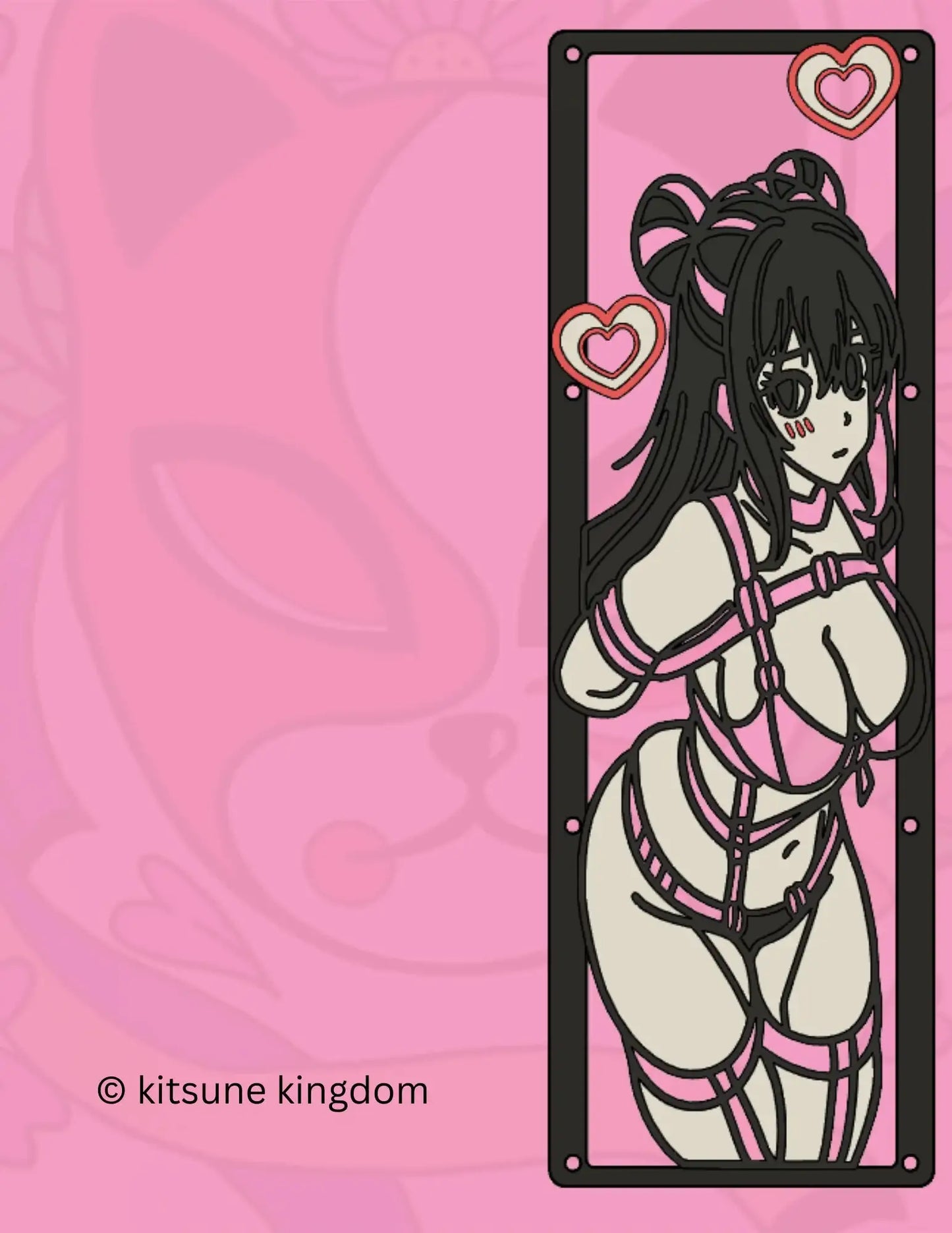 kawaii anime girls PC fan cover grill shroud. Custom gaming PC RGB 120mm 140mm 360mm 280mm. sakura cherry blossom heart star pink white black red