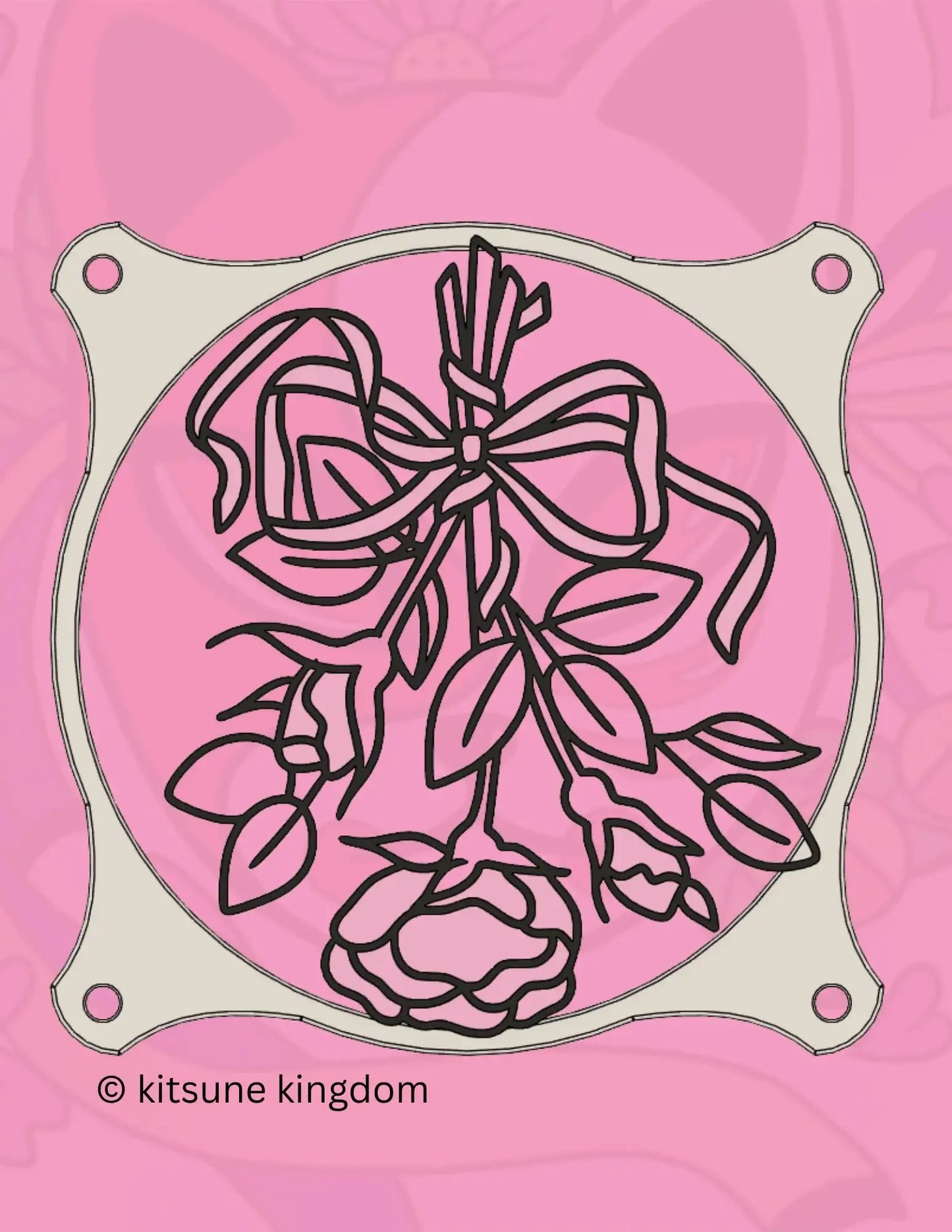 Elegant Ribbon PC Fan Cover: Stylish Computer Case Decor for Custom Builds and Aesthetic Setups