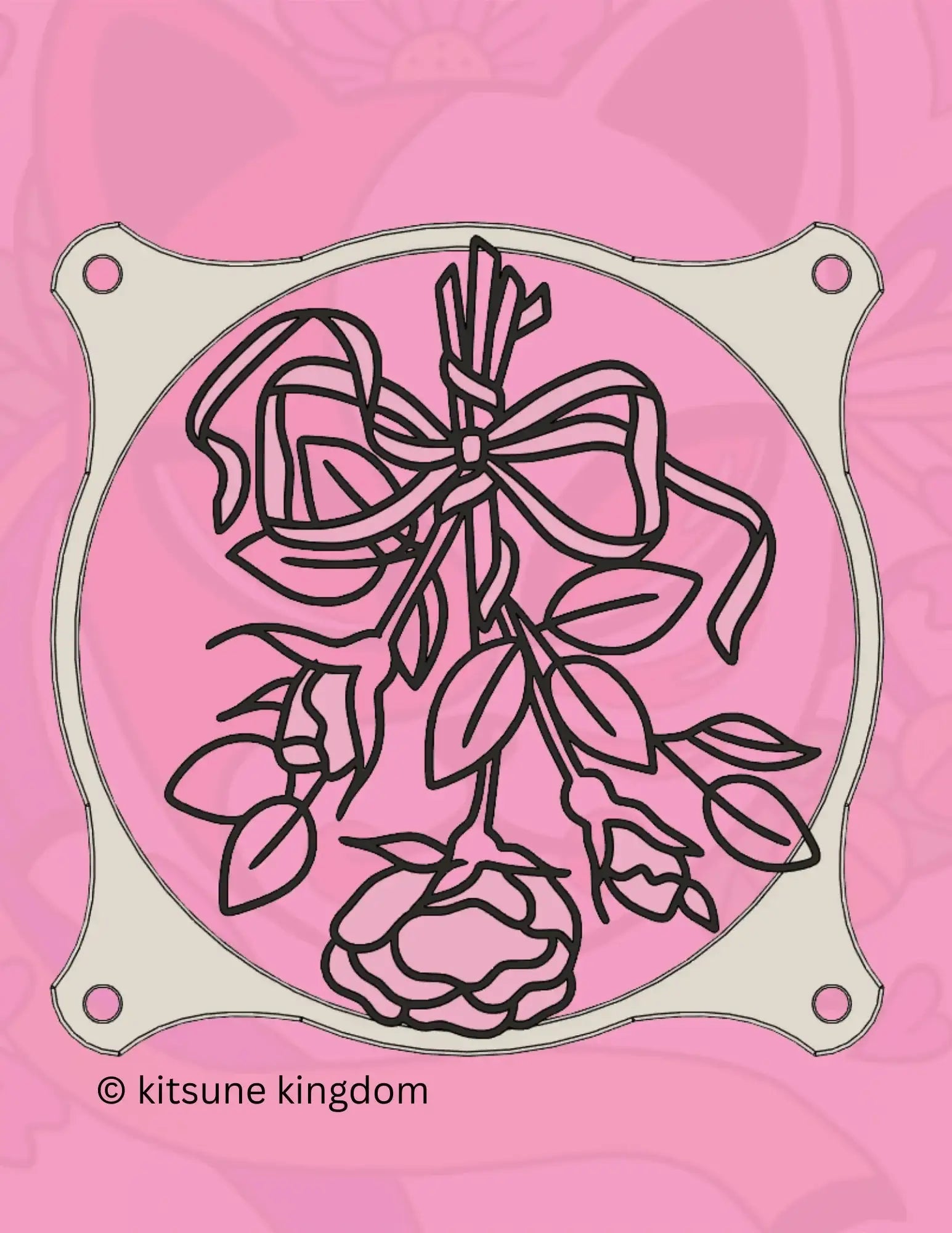 Elegant Ribbon PC Fan Cover: Stylish Computer Case Decor for Custom Builds and Aesthetic Setups