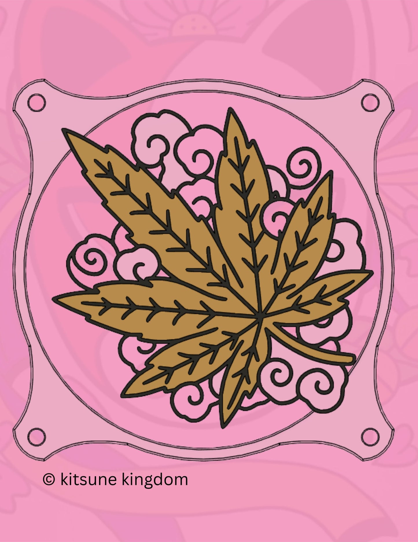 Marbie Collection PC Fan Cover: Glamorous Pink Computer Decor