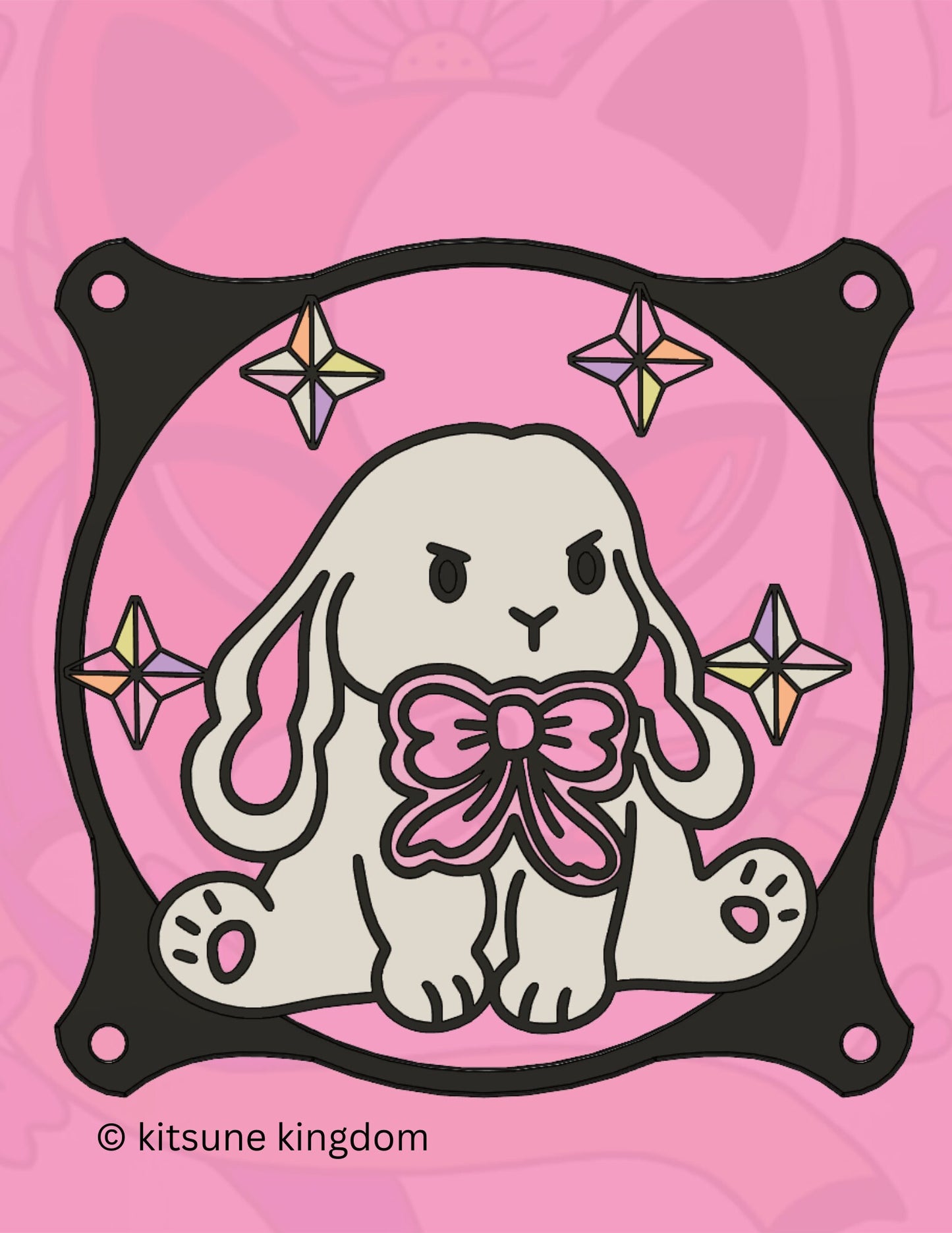 Kawaii Bunny Brat Anime Collection: PC Fan Shroud Cover Accessories for Waifu Enthusiasts