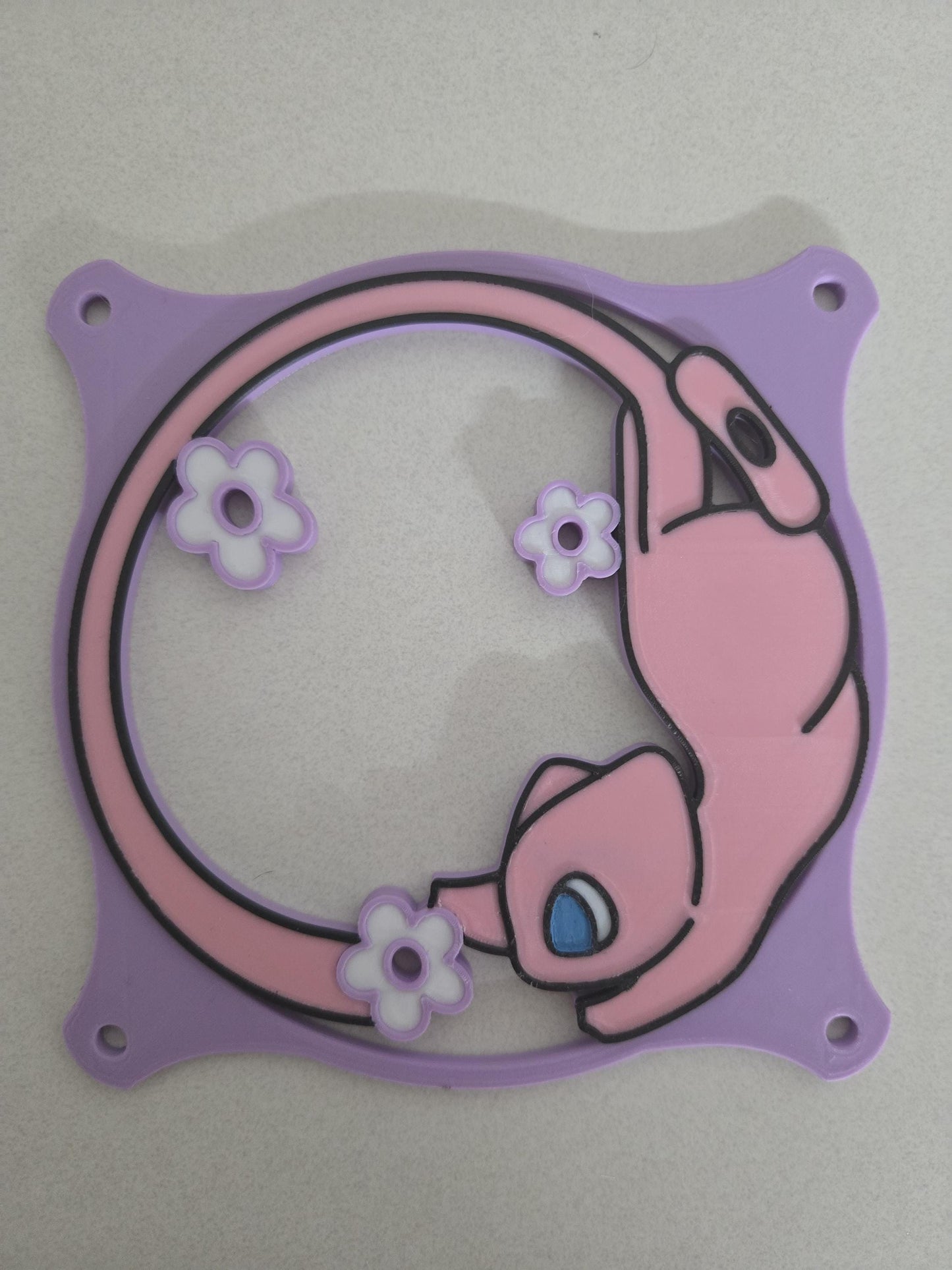 Mew Floral Pokemon PC Fan Cover: Unique Anime-Inspired Computer Accessory for Custom Builds