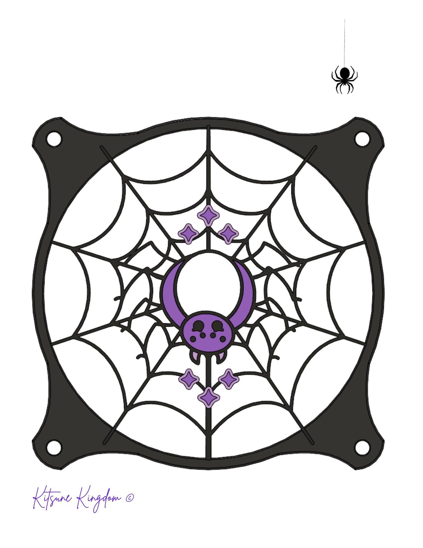 Spider Web PC Fan Shroud Set: Custom Gaming PC Modding Accessory