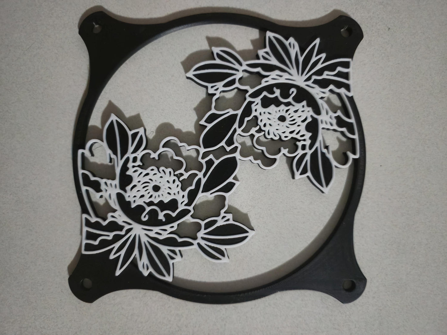 Peony Japanese Style Fan Cover: Elegant PC Decor