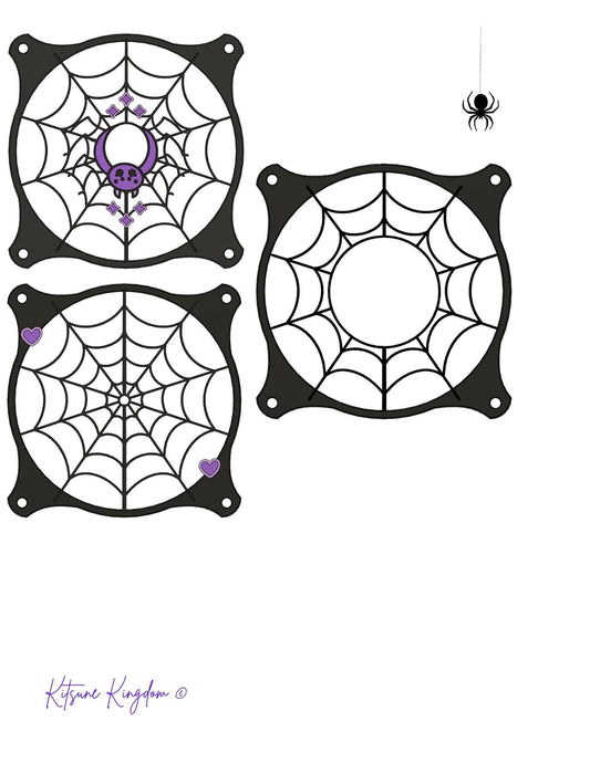 Spider Web PC Fan Shroud Set: Custom Gaming PC Modding Accessory