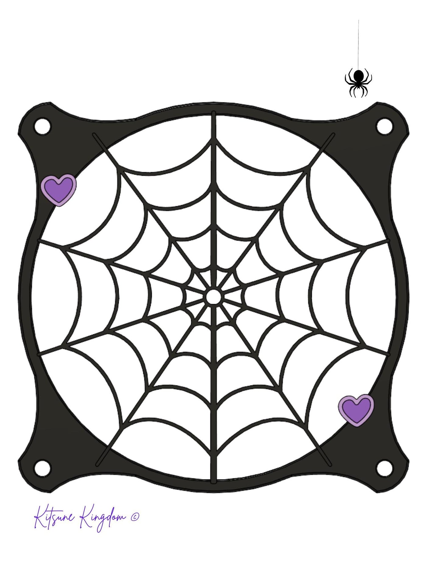 Spider Web PC Fan Shroud Set: Custom Gaming PC Modding Accessory
