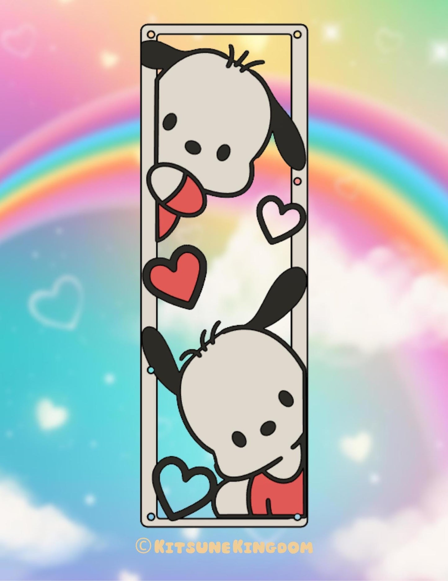 Kawaii Dog Fan Cover: Anime Pastel Gaming Decor
