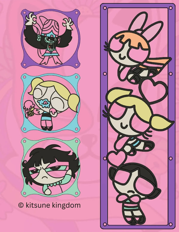 Powerpuff Girls Fan Covers Set – Kitsune Kingdom