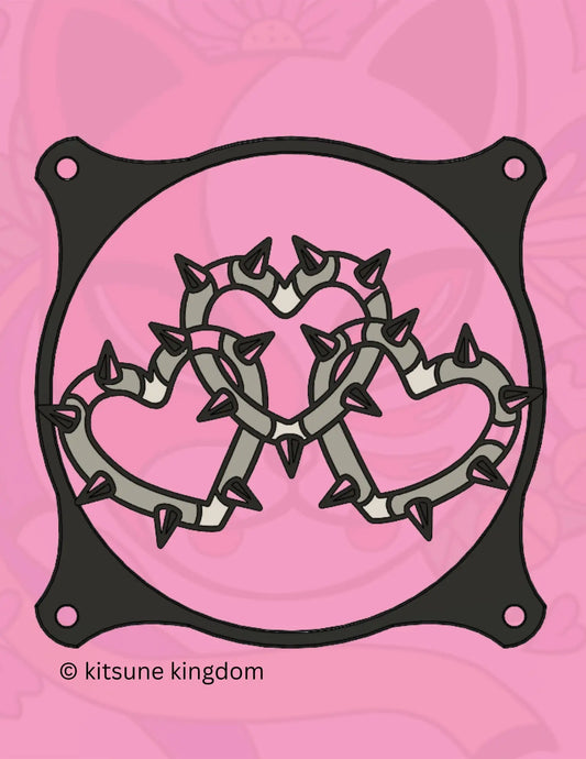 Chrome Spikey Heart Collection
