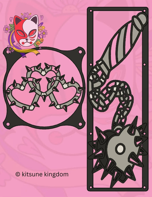 Chrome Spikey Heart Collection