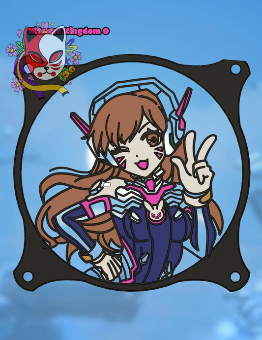 D.VA Inspired Fan Shrouds/Covers for PC Builds - Custom Gaming Accessories for Over watch Fans