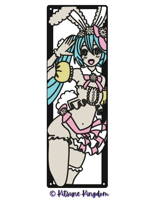 Easter Miku Fan Shroud | Hatsune Miku Inspired PC Mod | Bunny Girl Anime Fan Grill | 120mm 140mm 360mm 420mm Sizes | Anime PC Decor