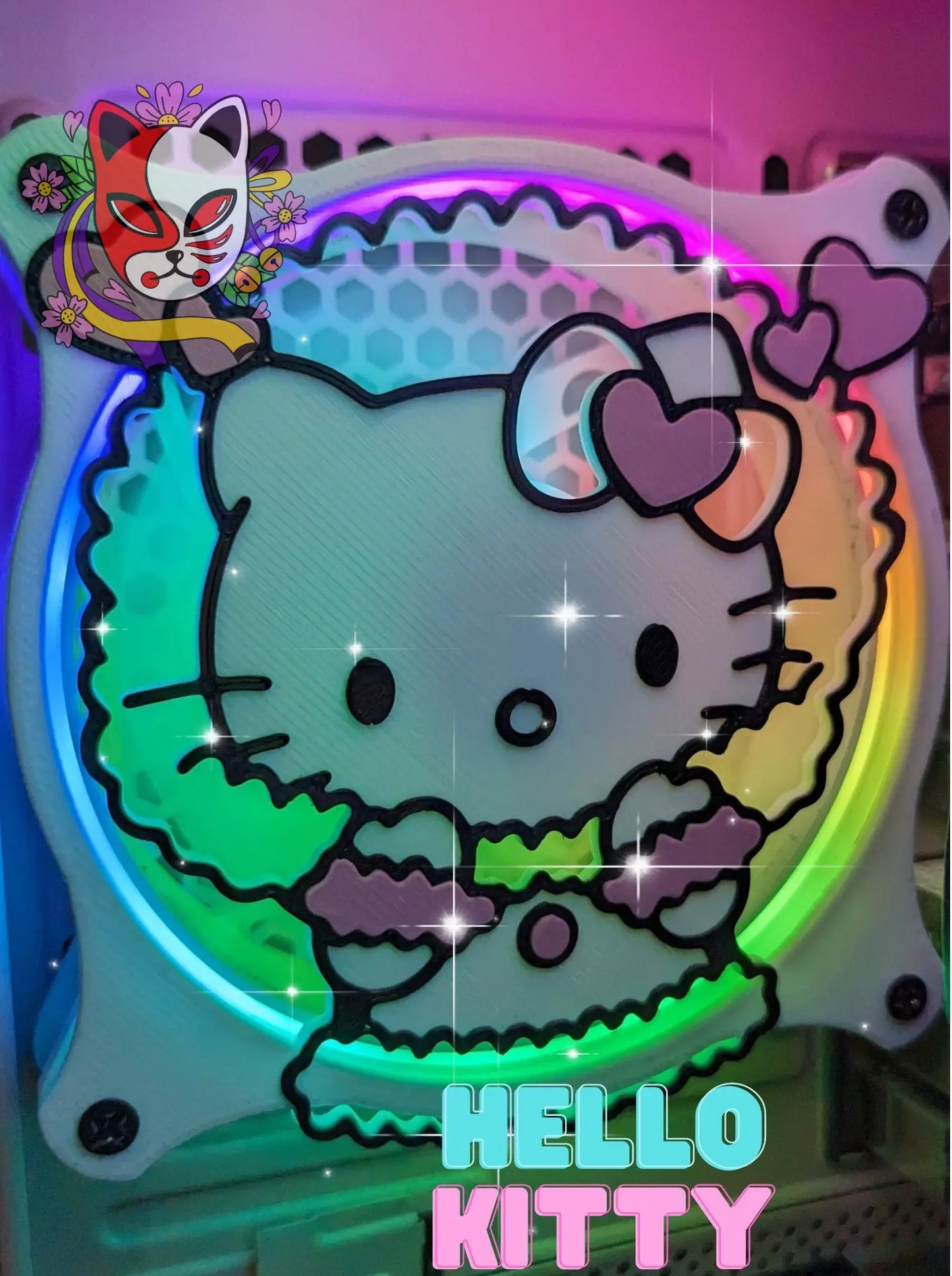 Adorable PC Fan Cover featuring Hello Kitty, Kuromi, Cinnamoroll & more by Sanrio - Stay cool in cute style! - Kitsune Kingdom