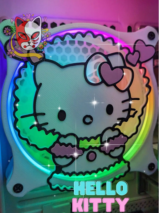 Adorable PC Fan Cover featuring Hello Kitty, Kuromi, Cinnamoroll & more by Sanrio - Stay cool in cute style! - Kitsune Kingdom