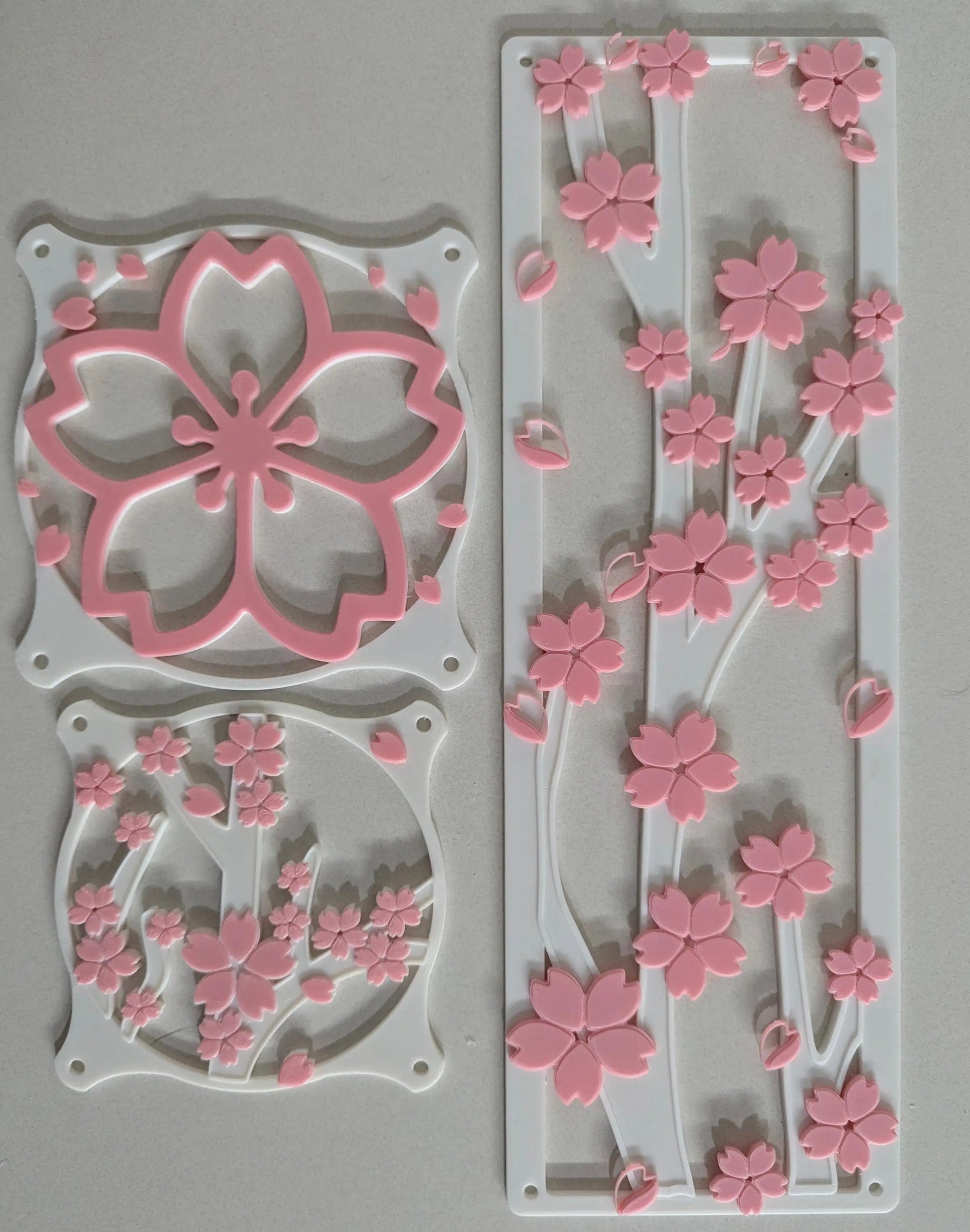 Sakura Cherry Blossom Fan Cover Combo 120mm 140m 360mm