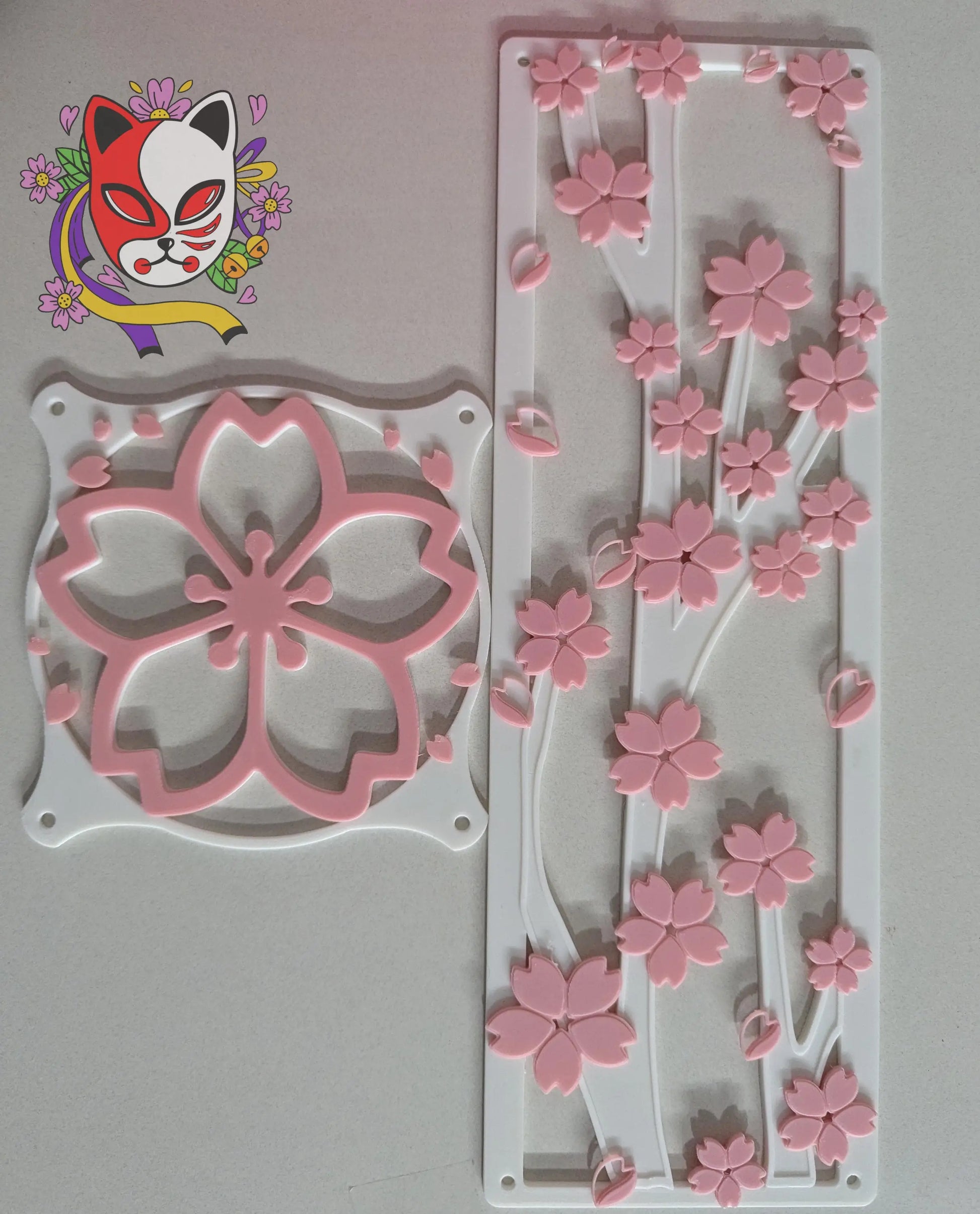 Sakura Cherry Blossom Fan Cover Combo 120mm 140m 360mm