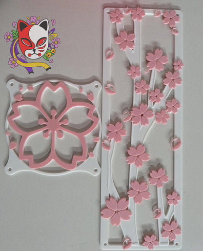 Sakura Cherry Blossom Fan Cover Combo 120mm 140m 360mm
