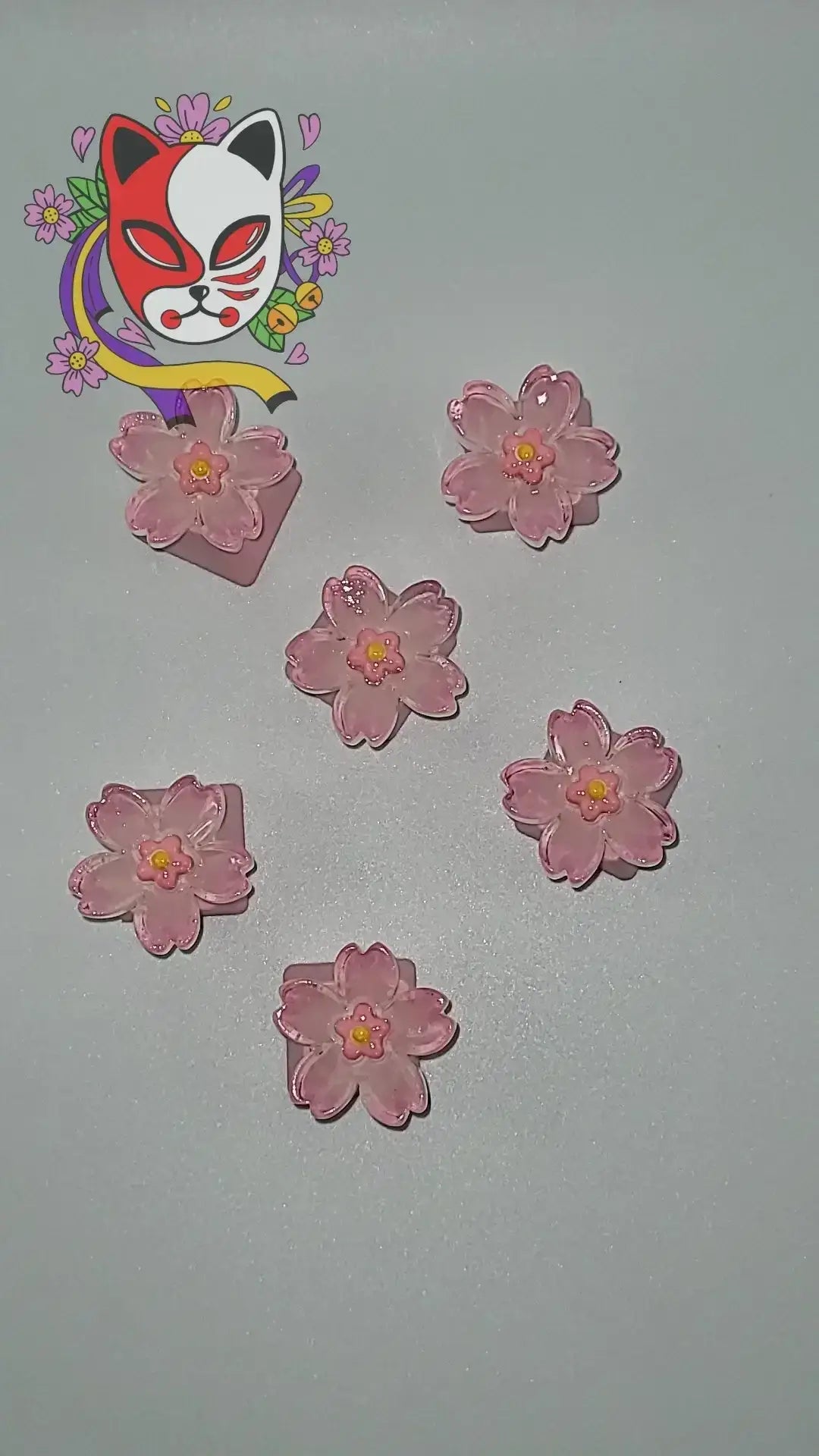 Sakura Keycap: PBT Cherry Profile Mechanical Keyboard Key - Kitsune Kingdom