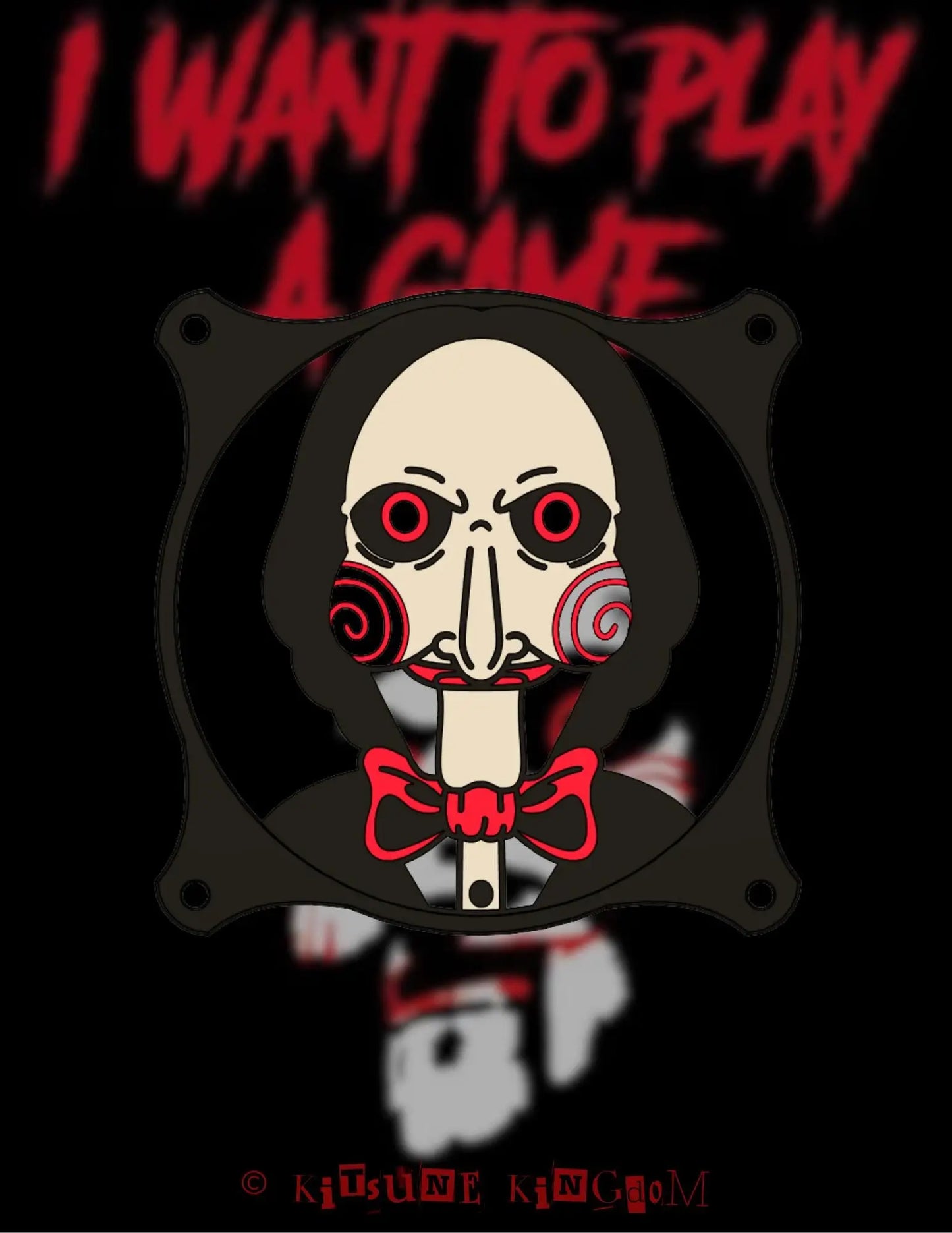 Saw Movie Horror Fan Shroud Set | Custom PC Fan Covers | Horror-Themed PC Modding Accessories | Jigsaw PC Case Mod for Gamers