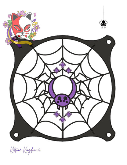 Itsy Bitsy Spider Collection - Spider Web Inspired PC Fan Shroud Set | Custom 120mm, 140mm Fan Shroud | Unique Gaming PC Modding Accessory