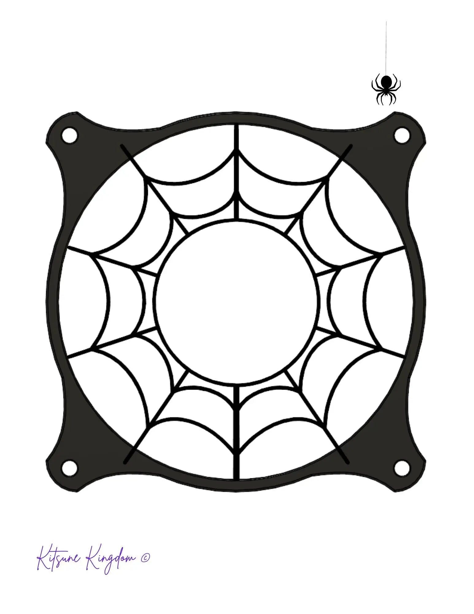Itsy Bitsy Spider Collection - Spider Web Inspired PC Fan Shroud Set | Custom 120mm, 140mm Fan Shroud | Unique Gaming PC Modding Accessory