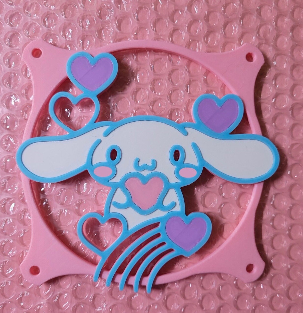 Adorable PC Fan Cover featuring Cinnamoroll Lovestruck Collection - Stay cool in cute style! - Kitsune Kingdom