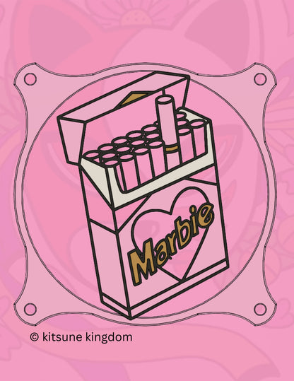 Marbie Collection PC Fan Cover: Glamorous Pink Computer Decor