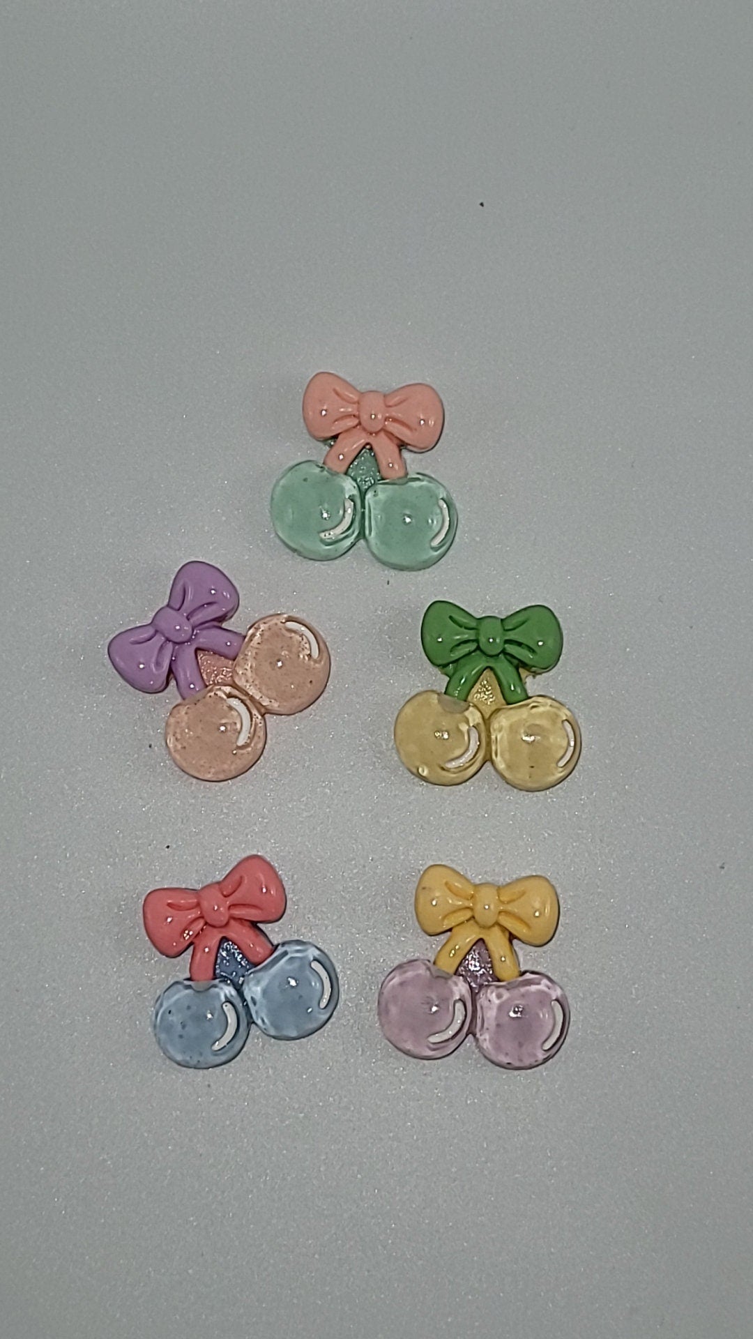 Cherry Bow Magnets Set of 2 - Adorable Fruit Design