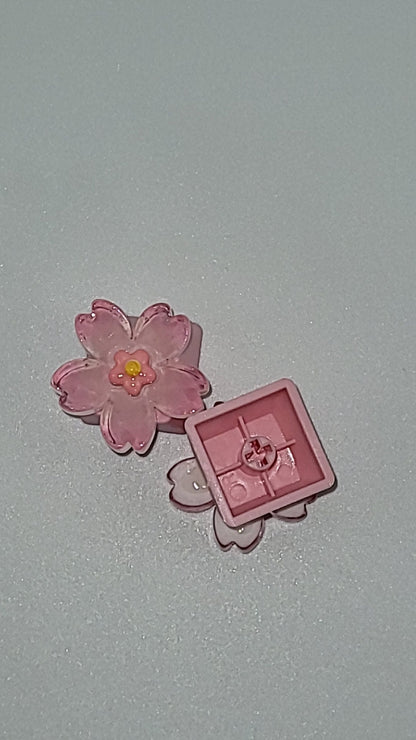 Sakura Cherry Blossom Keycap Set for Mechanical Keyboards