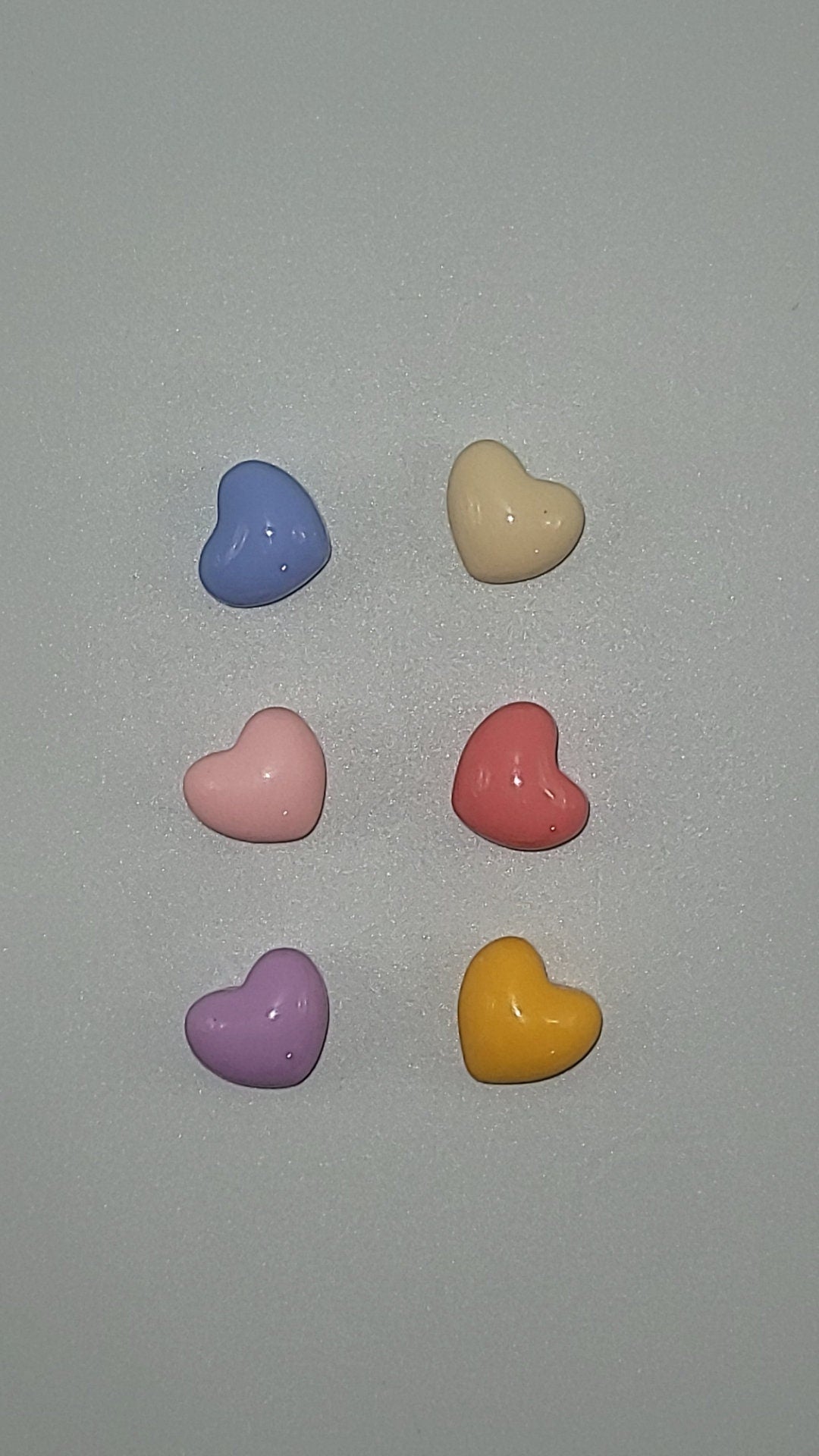 Pastel Heart Magnets Set of 3 - Resin Magnets for Metal PC Cases