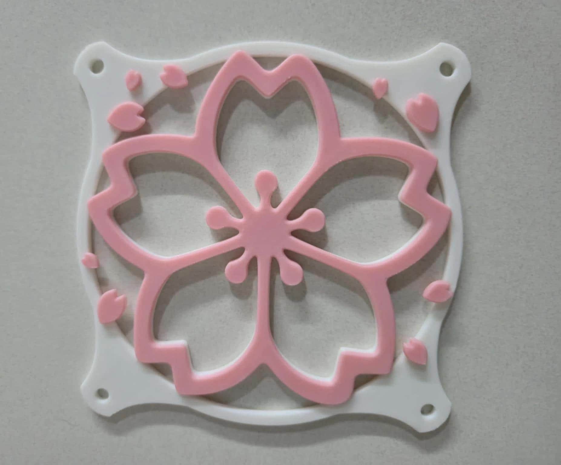Sakura Cherry Blossom Fan Cover Combo kawaii gamer for her 120mm 140m 360mm white pink
