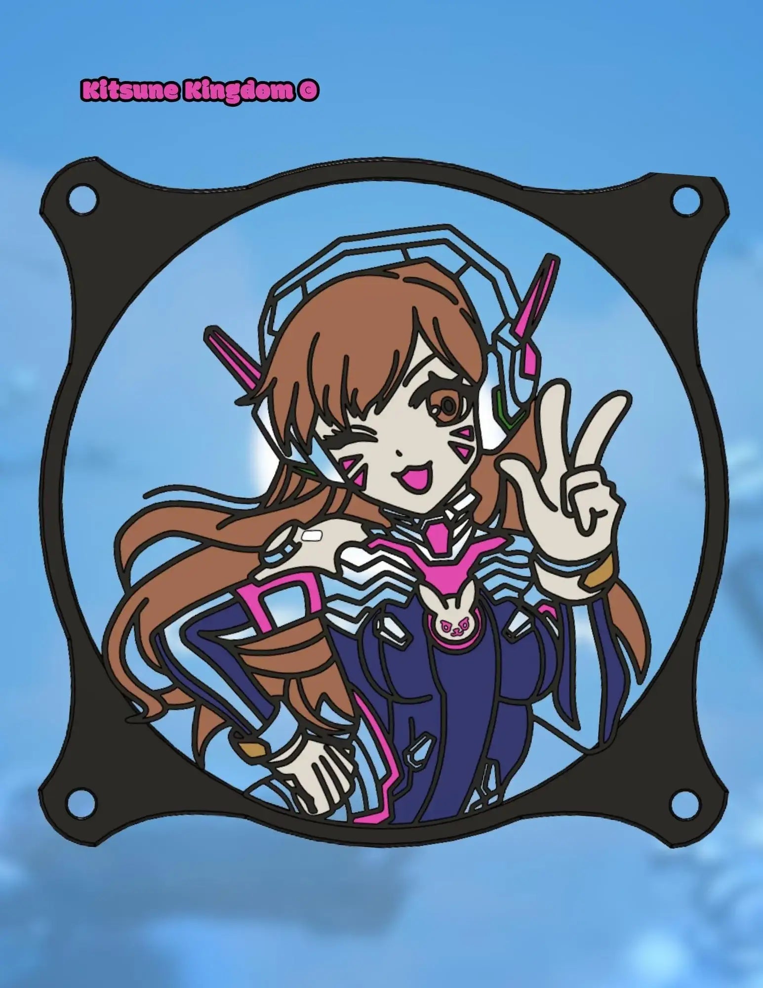 D.VA Inspired Fan Shrouds/Covers for PC Builds - Custom Gaming Accessories for Over watch Fans