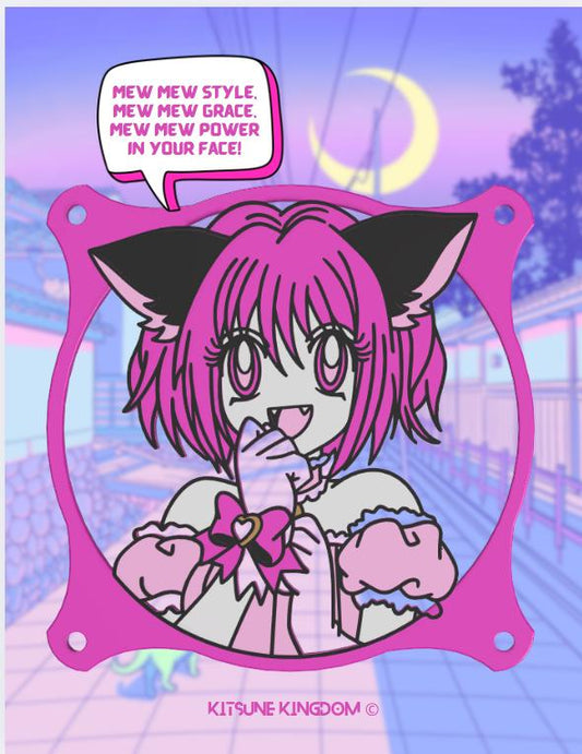 Zoey Tokyo Mew Mew Fan Shroud – Custom Anime PC Fan Cover | Kawaii Magical Girl Aesthetic