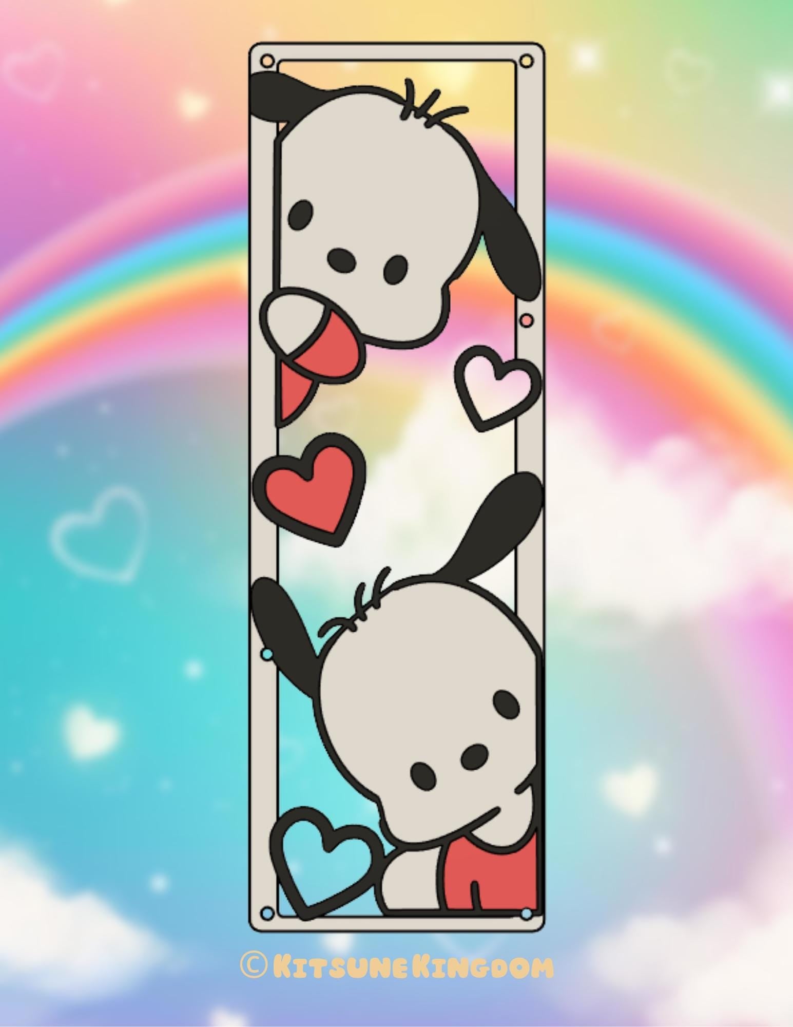 Kawaii Dog Fan Cover: Anime Pastel Gaming Decor