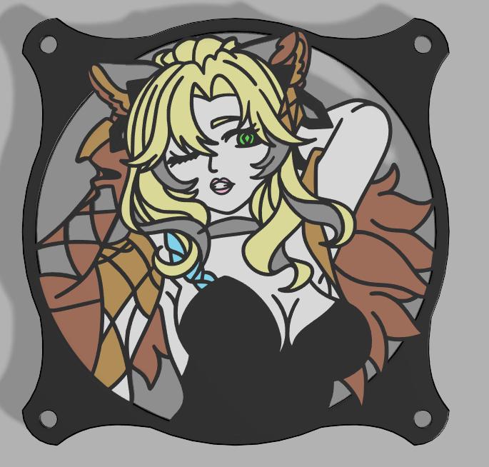 Xilonen Collection PC Fan Covers | Decorative Fan Shrouds by Kitsune Kingdom | Custom Fan Grills for Aesthetic Gaming Setups