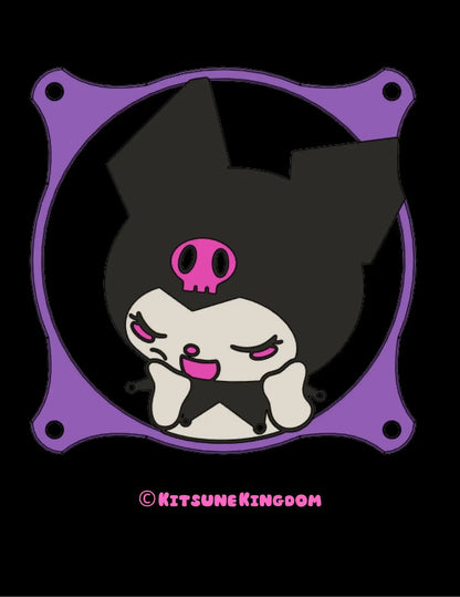 Goth Bunny PC Fan Shroud Cover: Kawaii Anime PC Mod